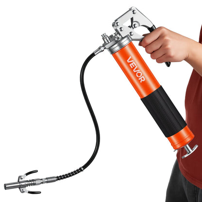 Grease Gun, 8000 PSI, Pistol Grip Grease Gun Kit with 0.4 L Capacity, Includes 46 cm Flex Hose, Double Handle V952-SDSHYQZXSQSD5NSJR001V0