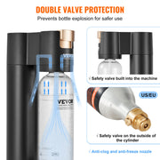 Sparkling Water Maker, Soda Maker Machine for Home Carbonating, Seltzer Water Starter Kit with 2 BPA-free 1L V952-SDSJHCO2QP1L7V05RV0