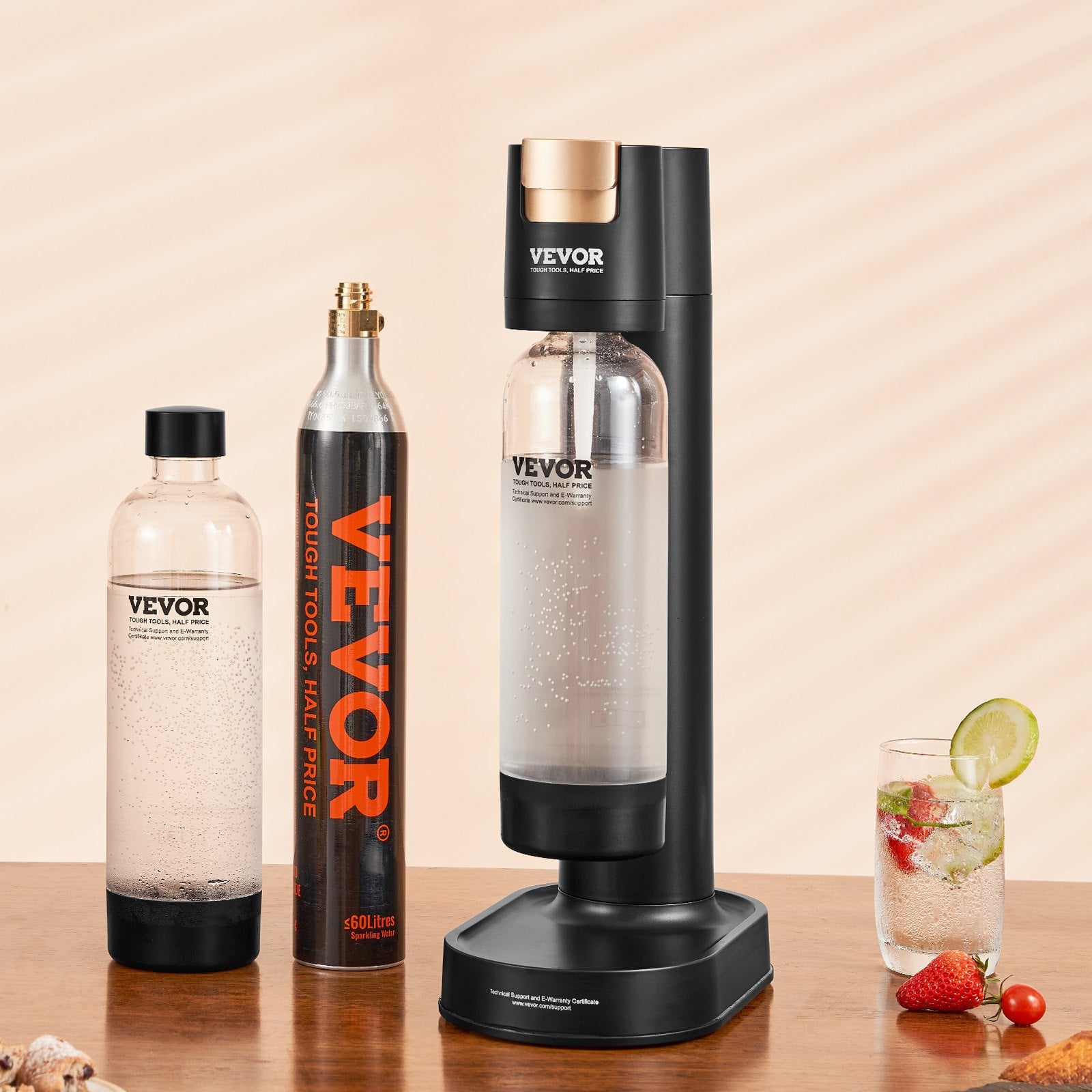 Sparkling Water Maker, Soda Maker Machine for Home Carbonating, Seltzer Water Starter Kit with 2 BPA-free 1L V952-SDSJHCO2QP1L7V05RV0