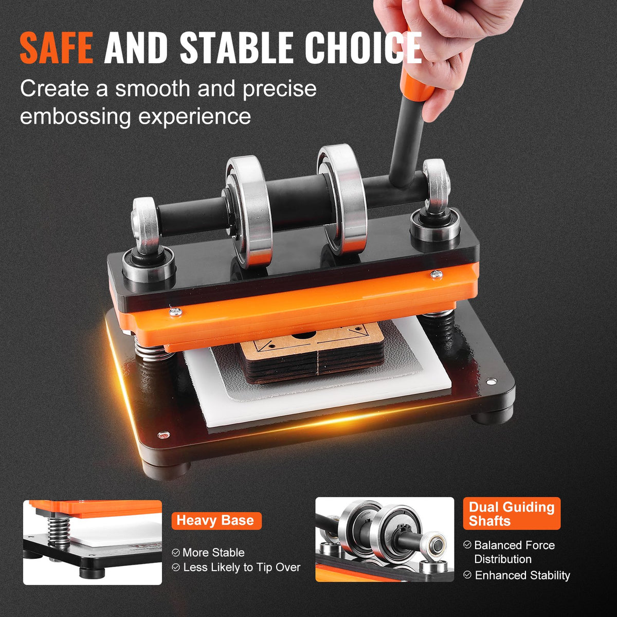 Leather Cutting Machine, 7.1 x 3.9 in Embossing Plate Manual Die Cutter, 0.47 in Pressure Stroke Leather V952-SDSLPGYHJ18XT44PEV0