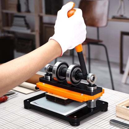 Leather Cutting Machine, 7.1 x 3.9 in Embossing Plate Manual Die Cutter, 0.47 in Pressure Stroke Leather V952-SDSLPGYHJ18XT44PEV0