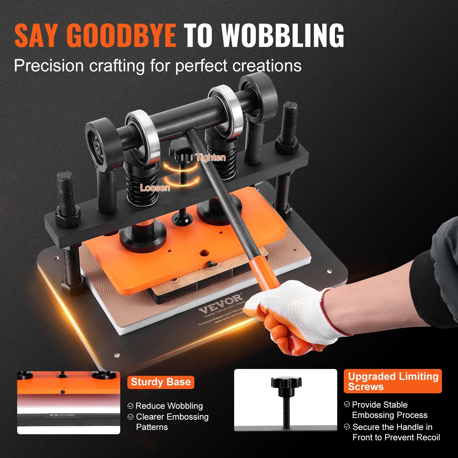 Leather Cutting Machine, 10.2 x 5.9 in Embossing Plate Manual Die Cutter, 0.47 in Pressure Stroke Leather V952-SDSLPGYHJ26XK2HM6V0