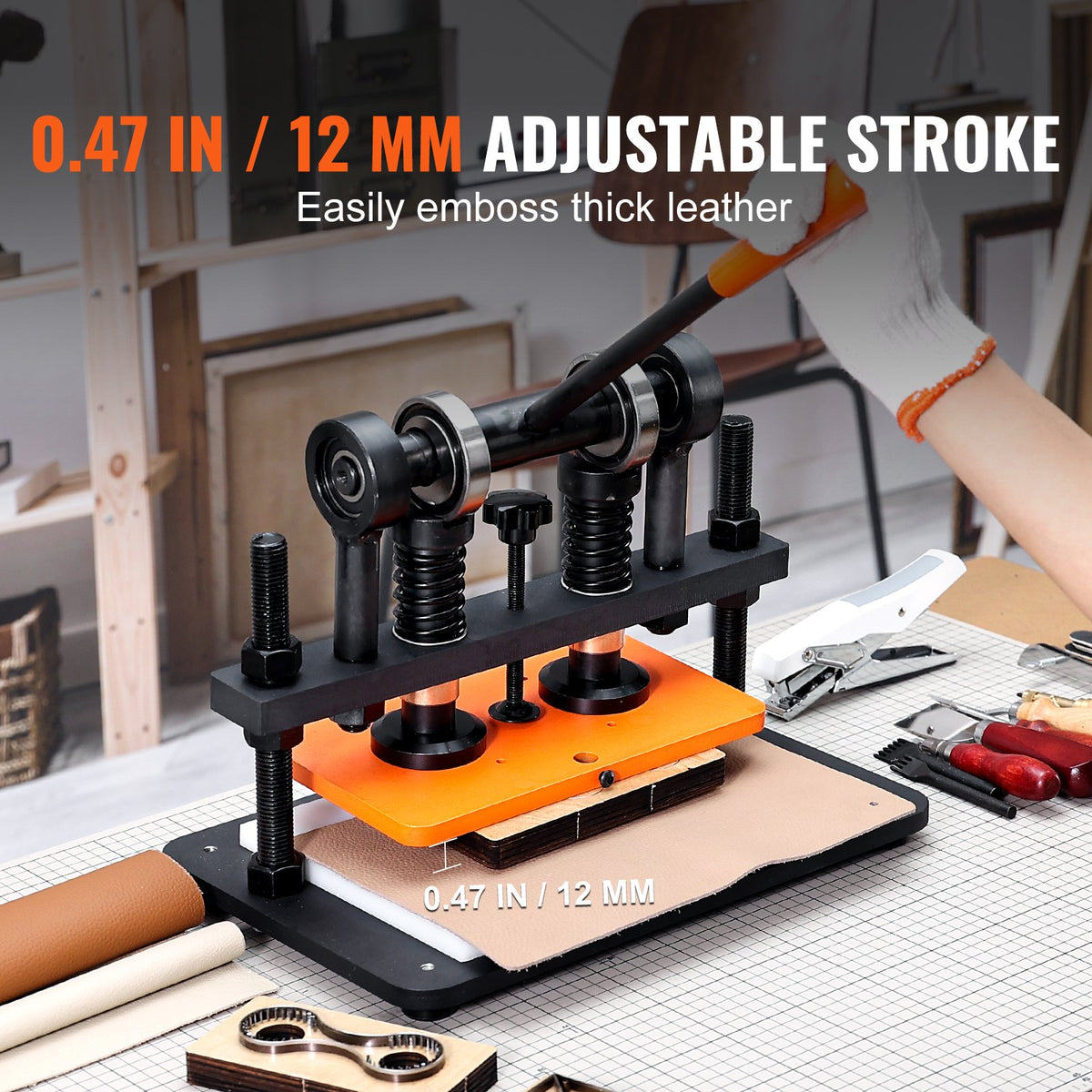 Leather Cutting Machine, 10.2 x 5.9 in Embossing Plate Manual Die Cutter, 0.47 in Pressure Stroke Leather V952-SDSLPGYHJ26XK2HM6V0