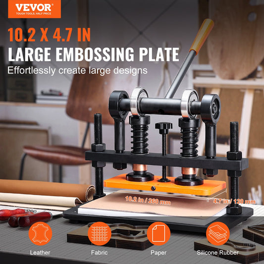 Leather Cutting Machine, 10.2 x 4.7 in Embossing Plate Manual Die Cutter, 0.47 in Pressure Stroke Leather V952-SDSLPGYHJ26XWNZX0V0