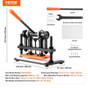 Leather Cutting Machine, 10.2 x 4.7 in Embossing Plate Manual Die Cutter, 0.47 in Pressure Stroke Leather V952-SDSLPGYHJ26XWNZX0V0