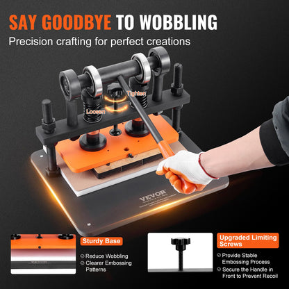Leather Cutting Machine, 11 x 5.5 in Embossing Plate Manual Die Cutter, 0.47 in Pressure Stroke Leather V952-SDSLPGYHJ28XE5XVZV0