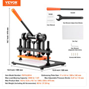 Leather Cutting Machine, 11 x 5.5 in Embossing Plate Manual Die Cutter, 0.47 in Pressure Stroke Leather V952-SDSLPGYHJ28XE5XVZV0