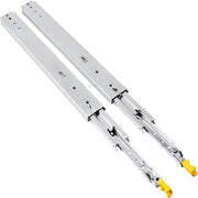 Drawer Slides with Lock, 1 Pair 40 inch, Heavy-Duty Industrial Steel up to 500 lbs Capacity, 3-Fold Full V952-SDSSSCTD40500HBPDV0