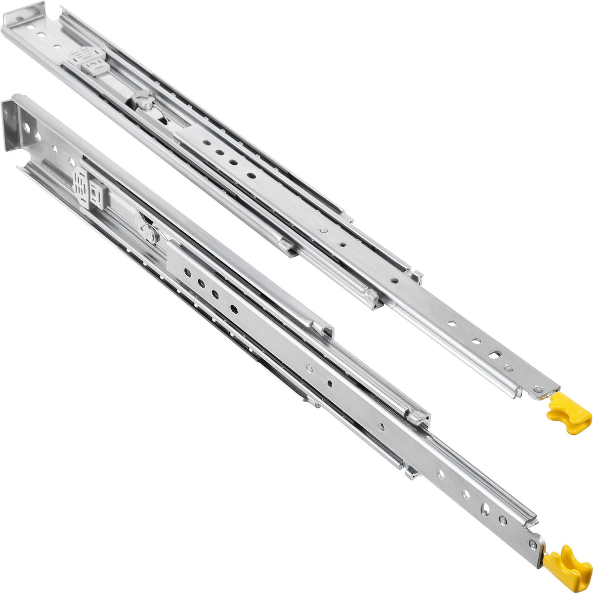 Drawer Slides with Lock, 1 Pair 40 inch, Heavy-Duty Industrial Steel up to 500 lbs Capacity, 3-Fold Full V952-SDSSSCTD40500HBPDV0