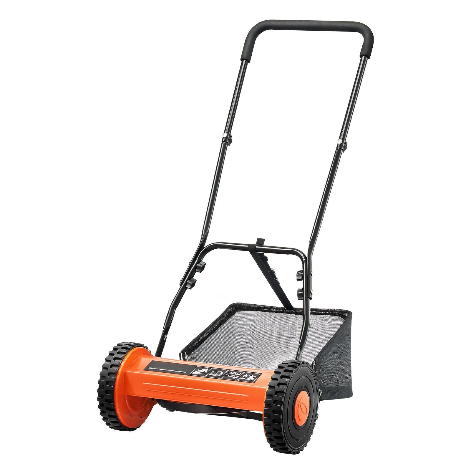 Push Reel Lawn Mower 35 cm, 5 Blades Manual Push Mower No Motor, 15-45 mm Adjustable Cutting Height, V952-SDTSGZGCJ14IZEEJ2001V0