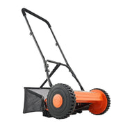 Push Reel Lawn Mower 35 cm, 5 Blades Manual Push Mower No Motor, 15-45 mm Adjustable Cutting Height, V952-SDTSGZGCJ14IZEEJ2001V0