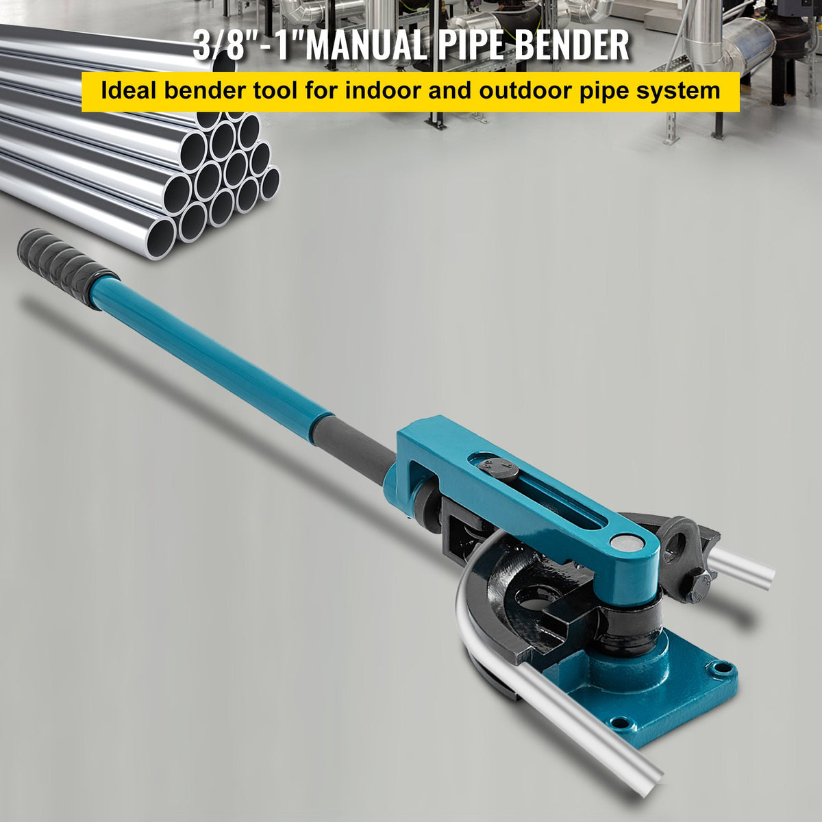 Pipe Tube Bender, 3/8" to 1" Manual Pipe Tube Bender, with 7 Dies, Heavy Duty Tube Bender Tubing of Steel V952-SDWGJ000000000001V0