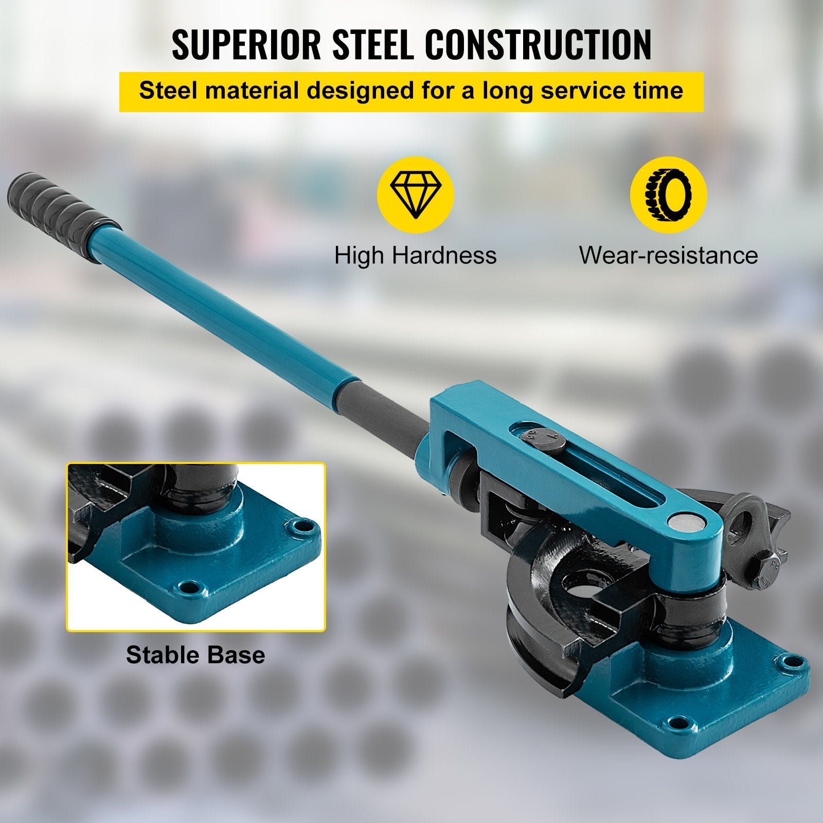 Pipe Tube Bender, 3/8" to 1" Manual Pipe Tube Bender, with 7 Dies, Heavy Duty Tube Bender Tubing of Steel V952-SDWGJ000000000001V0