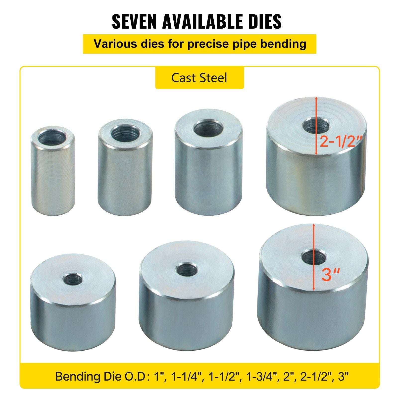 YP-9 Manual Bender, Soild Round Square Bar Metal Bender with 7 Bending Dies, Metal Rod Bar Bender Bending V952-SDWGJ1-3INCH00001V0