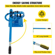 YP-9 Manual Bender, Soild Round Square Bar Metal Bender with 7 Bending Dies, Metal Rod Bar Bender Bending V952-SDWGJ1-3INCH00001V0