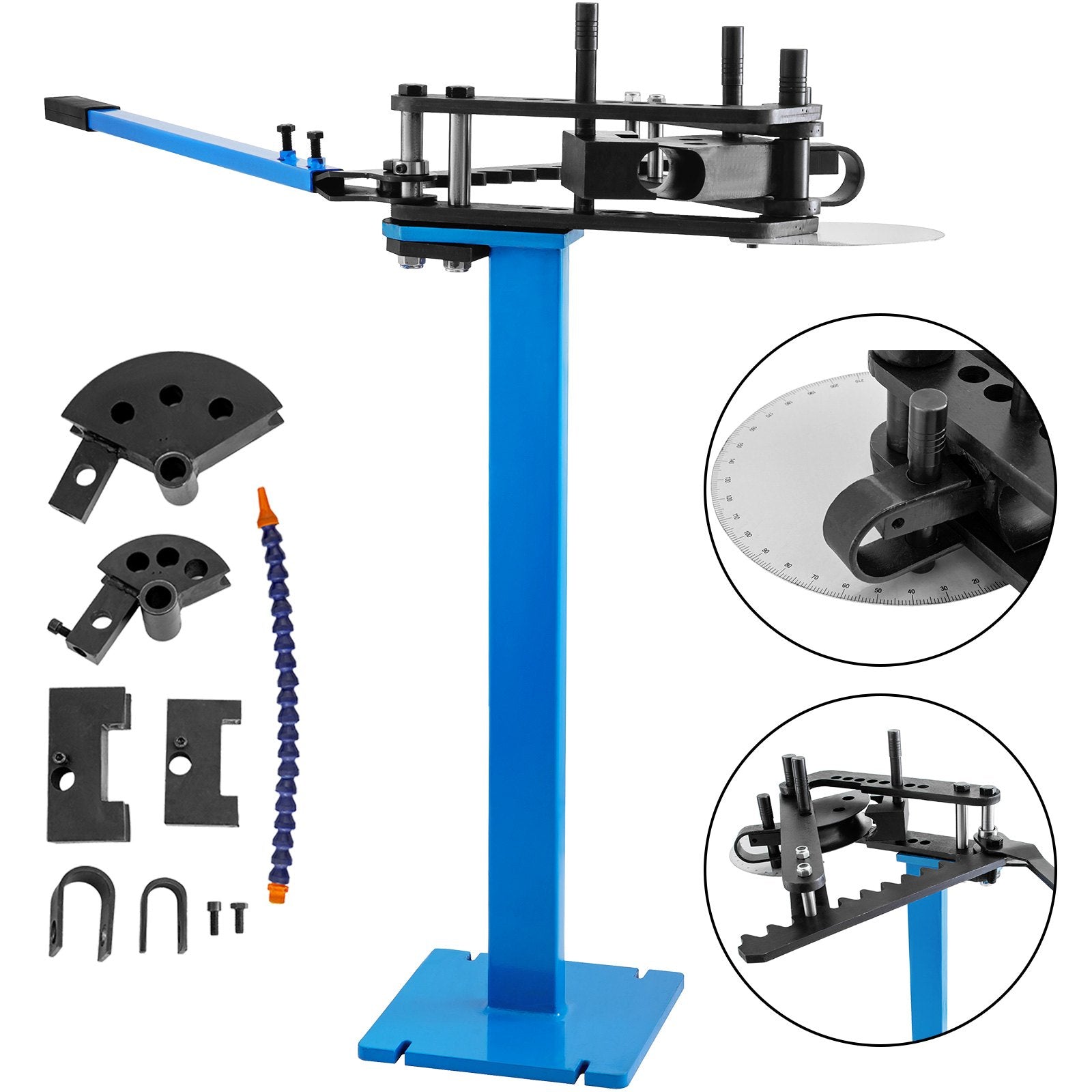 Tube Bender Max Bending Degree 240 degrees,Heavy Duty Metal Pipe and Tube Notcher With 3 Dies,Tube Pedestal V952-SDWGJTB-300000001V0