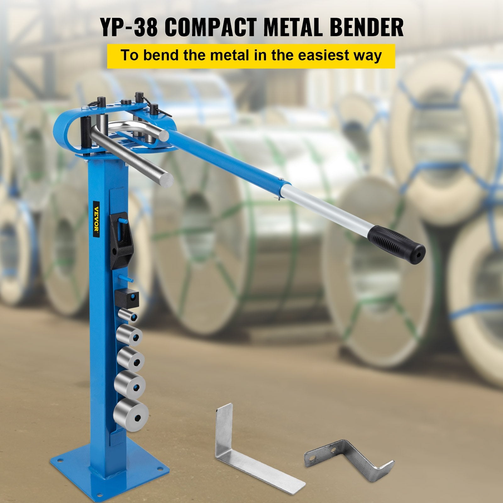 YP-38 Metal Bender 1"-3" Flat Bar Square Rod Bending 7 Dies w/ Floor Stand V952-SDWGJYP38ZH000001V0