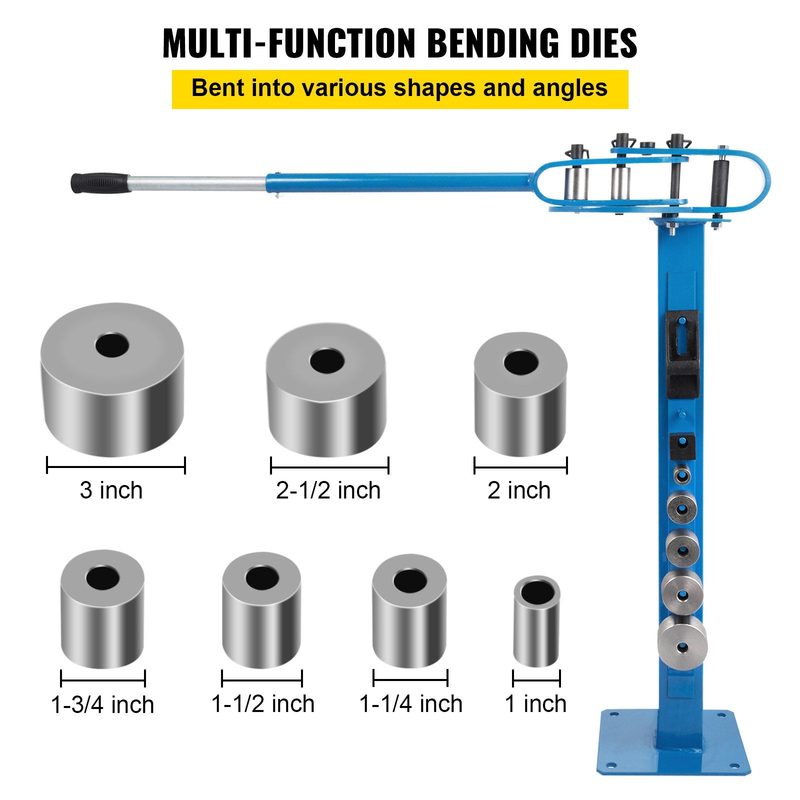 YP-38 Metal Bender 1"-3" Flat Bar Square Rod Bending 7 Dies w/ Floor Stand V952-SDWGJYP38ZH000001V0