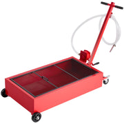Low Profile Oil Drain Pan, 75.7 L Capacity, Rolling Oil Drain Pan with Manual Pump, 2.2 m Hose & T Folding V952-SDWSPYCJS20GXVX4S001V0