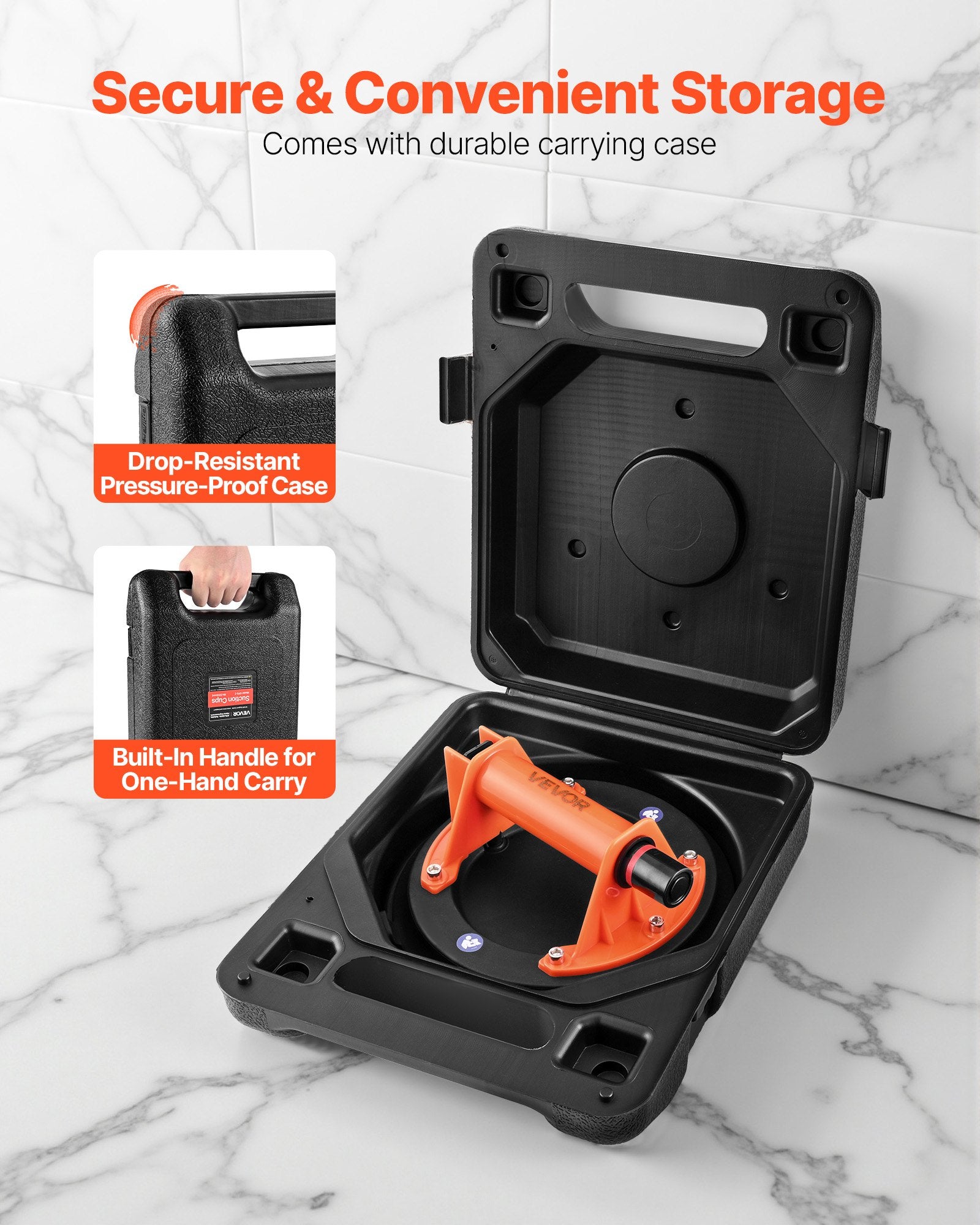 Vacuum Suction Cup, 203 mm Vacuum Glass Lifter with ABS Handle, 180 kg Max Lifting Capacity Tile Suction Cup V952-SDXP8YC240BA2HI23001V0