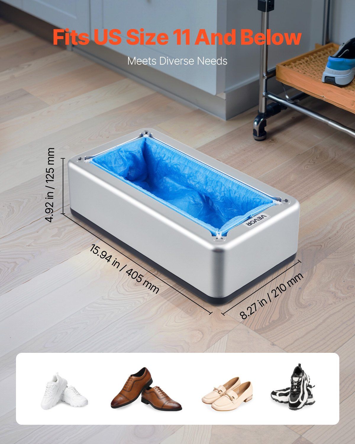 Shoe Cover Dispenser, Automatic Shoe Covers Dispenser with 100 Pcs of Non-Slip Disposable Shoes Covers, Fits V952-SDXTJYCXXTMB0GXXD001V0