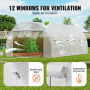 Walk-in Tunnel Greenhouse, 19.4x9.7x6.5 ft Hoop House Greenhouse Tunnel, Plant Hot House with Galvanized V952-SDXWS20X10X78IHE2V0