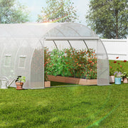 Walk-in Tunnel Greenhouse, 19.4x9.7x6.5 ft Hoop House Greenhouse Tunnel, Plant Hot House with Galvanized V952-SDXWS20X10X78IHE2V0
