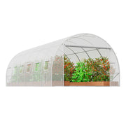 Walk-in Tunnel Greenhouse, 19.4x9.7x6.5 ft Hoop House Greenhouse Tunnel, Plant Hot House with Galvanized V952-SDXWS20X10X78IHE2V0