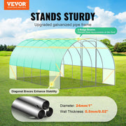 Walk-in Tunnel Greenhouse, 19.4x9.7x7.4 ft Hoop House Greenhouse Tunnel, Plant Hot House with Galvanized V952-SDXWS20X10X7C44VZV0
