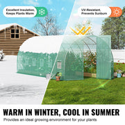 Walk-in Tunnel Greenhouse, 19.4x9.7x7.4 ft Hoop House Greenhouse Tunnel, Plant Hot House with Galvanized V952-SDXWS20X10X7C44VZV0