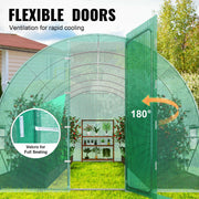 Walk-in Tunnel Greenhouse, 19.4x9.7x7.4 ft Hoop House Greenhouse Tunnel, Plant Hot House with Galvanized V952-SDXWS20X10X7C44VZV0