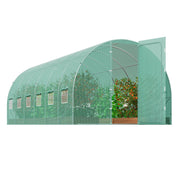 Walk-in Tunnel Greenhouse, 19.4x9.7x7.4 ft Hoop House Greenhouse Tunnel, Plant Hot House with Galvanized V952-SDXWS20X10X7C44VZV0