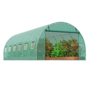Walk-in Tunnel Greenhouse, 19.4x9.7x6.5 ft Hoop House Greenhouse Tunnel, Plant Hot House with Galvanized V952-SDXWS20X10X7U1NJ3V0