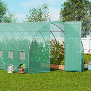 Walk-in Tunnel Greenhouse 27.38x9.5x7.38ft Galvanized Frame PE Cover Green V952-SDXWS28X10X7PC4TOV0