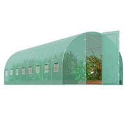 Walk-in Tunnel Greenhouse 27.38x9.5x7.38ft Galvanized Frame PE Cover Green V952-SDXWS28X10X7PC4TOV0