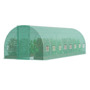 Walk-in Tunnel Greenhouse 27.38x9.5x7.38ft Galvanized Frame PE Cover Green V952-SDXWS28X10X7PC4TOV0