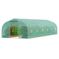 Walk-in Tunnel Greenhouse, 29.5x9.8x6.6 ft Hoop House Greenhouse Tunnel, Peaked Roof Plant Hot House with V952-SDXWS30X10X7FTY13V0