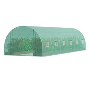 Walk-in Tunnel Greenhouse 29.2x9.7x6.5ft Galvanized Frame PE Cover Green V952-SDXWS30X10X7LDOYEV0