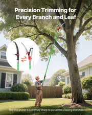 Manual Pole Saw, 118-809.3 cm Extendable Pole Tree Pruner with Scissors, Sharp 65Mn Steel Blade, Lightweight V952-SDXZJBXZZK8M58IMZ001V0