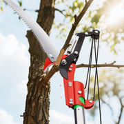 Manual Pole Saw, 118-809.3 cm Extendable Pole Tree Pruner with Scissors, Sharp 65Mn Steel Blade, Lightweight V952-SDXZJBXZZK8M58IMZ001V0