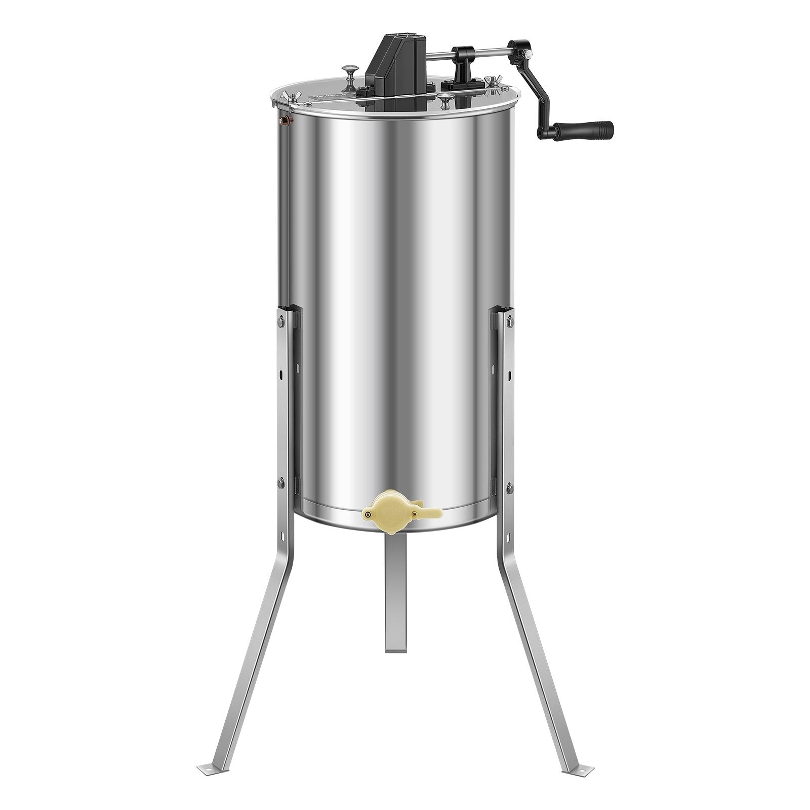 Honey Extractor, 2 Frame Manual Honey Spinner with Transparent Lid, Stainless Steel Honeycomb Drum Spinner V952-SDYMJJPBXG13SWI9S001V0