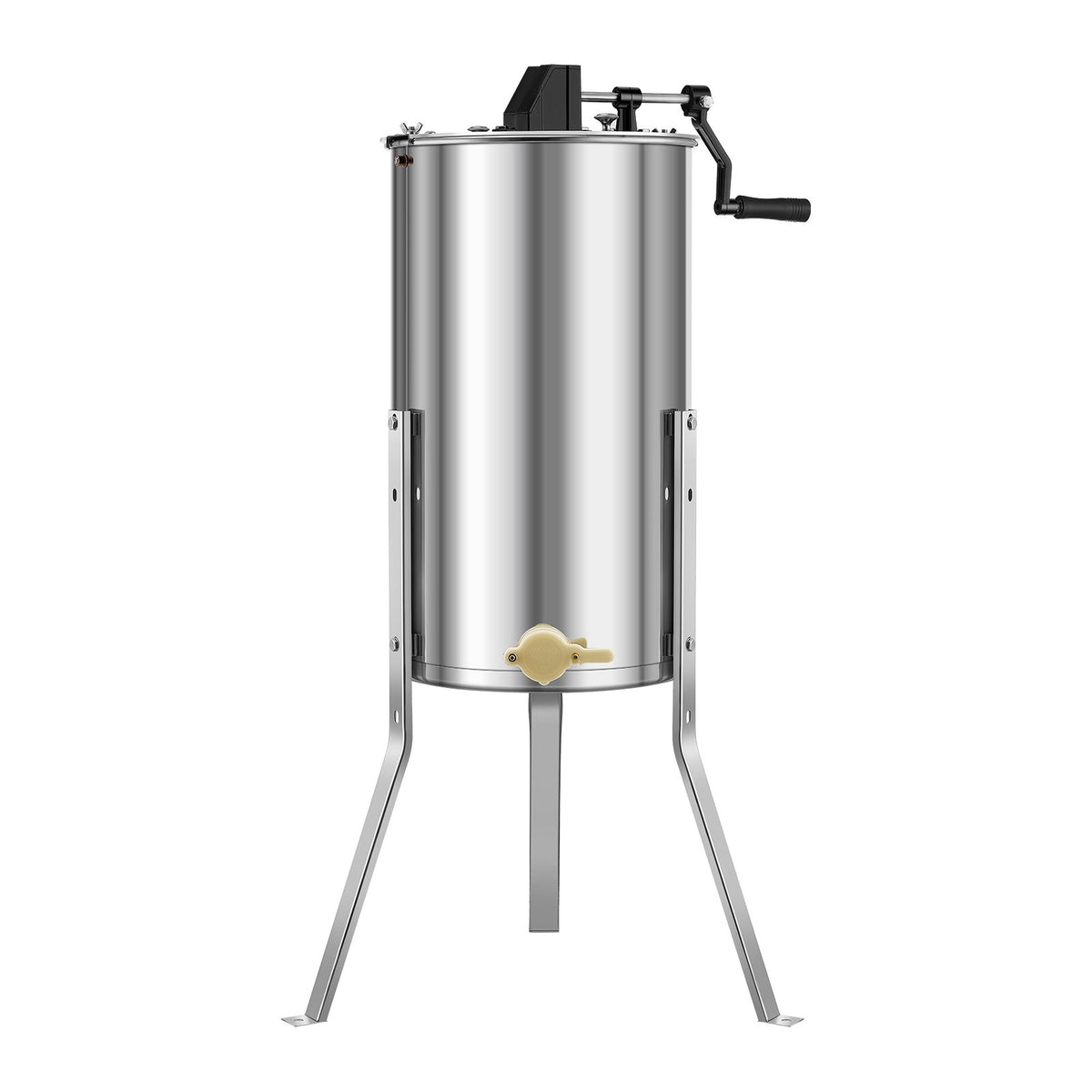 Honey Extractor, 2 Frame Manual Honey Spinner with Transparent Lid, Stainless Steel Honeycomb Drum Spinner V952-SDYMJJPBXG13SWI9S001V0