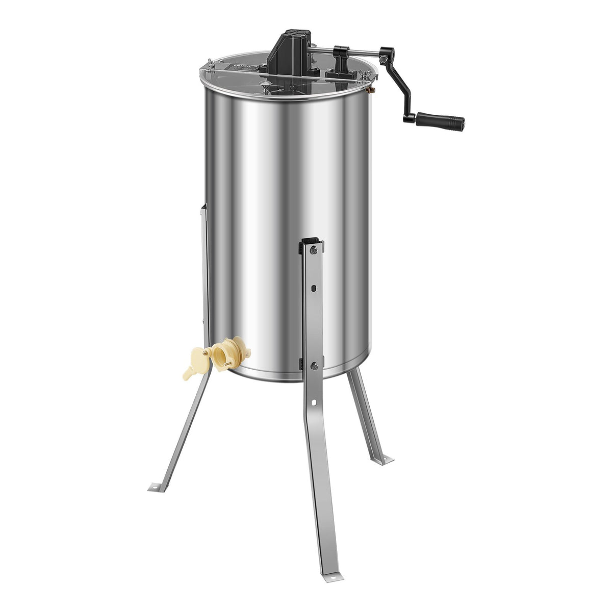 Honey Extractor, 2 Frame Manual Honey Spinner with Transparent Lid, Stainless Steel Honeycomb Drum Spinner V952-SDYMJJPBXG13SWI9S001V0
