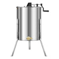 Honey Extractor, 4/8 Frame Manual Honey Spinner with Transparent Lid, Stainless Steel Honeycomb Drum Spinner V952-SDYMJJPBXG18TBE00001V0