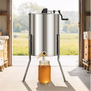 Honey Extractor, 4/8 Frame Manual Honey Spinner with Transparent Lid, Stainless Steel Honeycomb Drum Spinner V952-SDYMJJPBXG18TBE00001V0