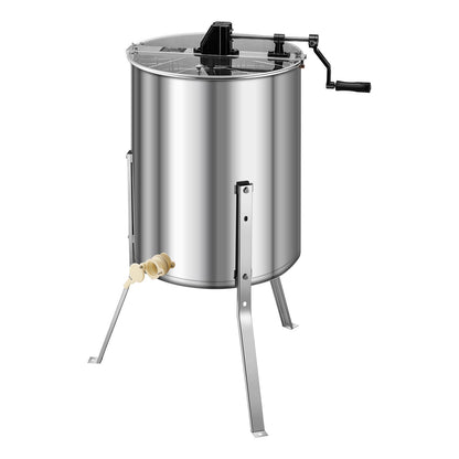 Honey Extractor, 4/8 Frame Manual Honey Spinner with Transparent Lid, Stainless Steel Honeycomb Drum Spinner V952-SDYMJJPBXG18TBE00001V0