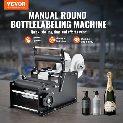 Manual Round Labeling Machine, 15-20pcs/min, Bottle Label Applicator for Round Bottles, Adjustable Manual V952-SDYPTBJHSBDD2AX6YV0