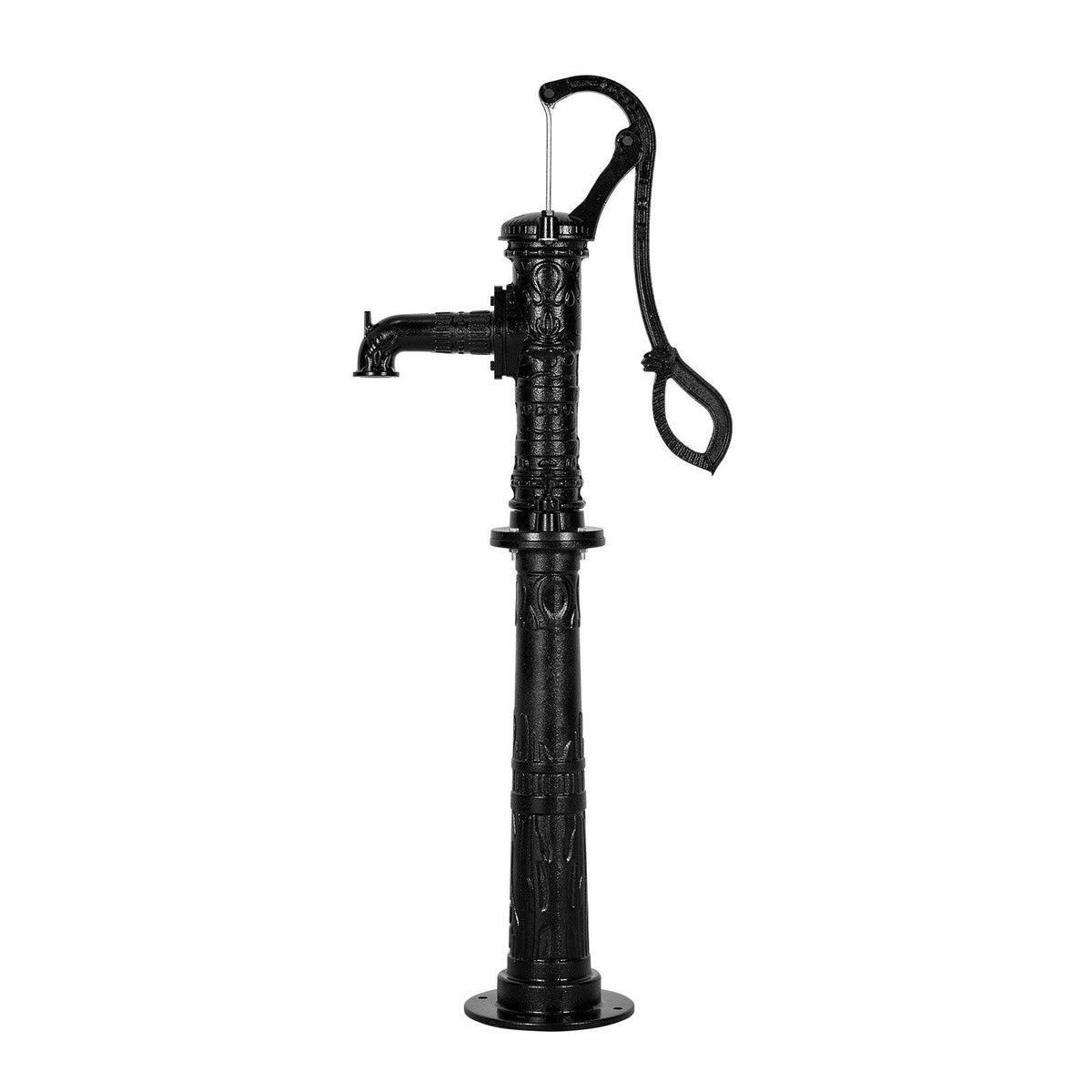 Well Hand Pitcher Pump, 20 ft Max Lift, Antique Cast Iron Manual Hand Water Pump with Heightening Base, NPT V952-SDYSBBTDZZTHXQJRK001V0