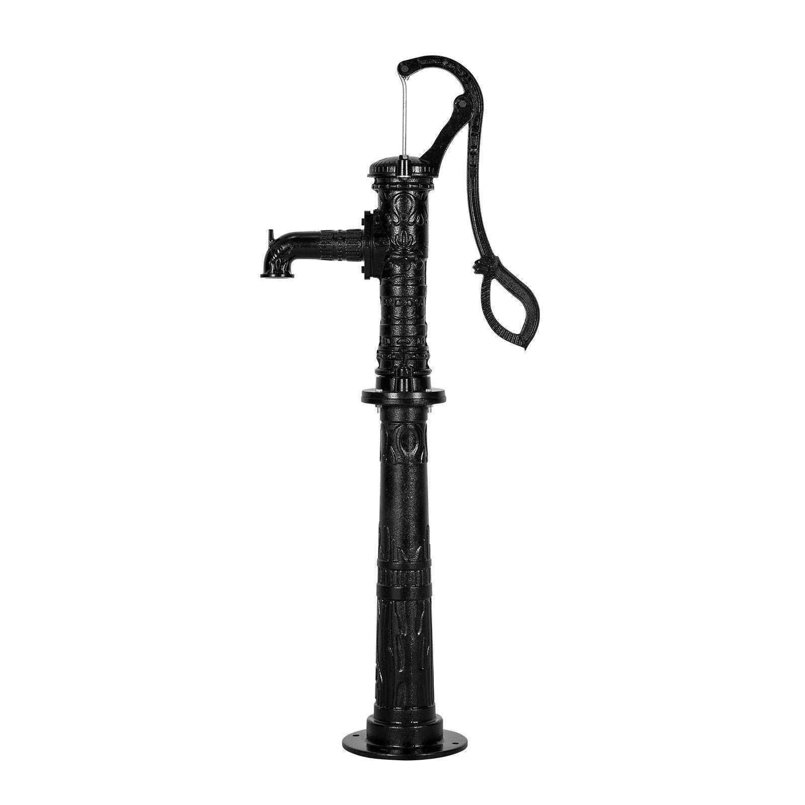 Well Hand Pitcher Pump, 20 ft Max Lift, Antique Cast Iron Manual Hand Water Pump with Heightening Base, NPT V952-SDYSBBTDZZTHXQJRK001V0