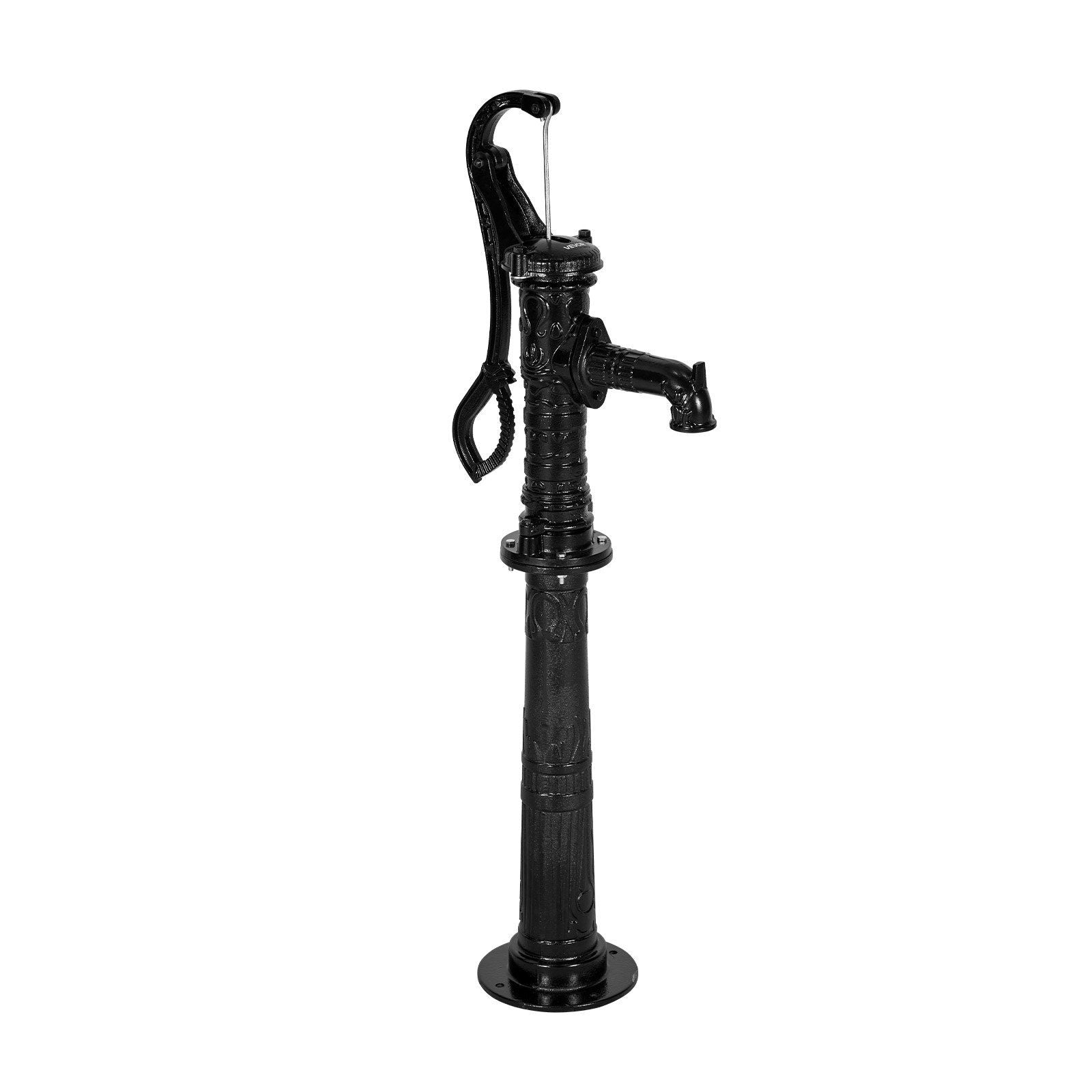 Well Hand Pitcher Pump, 20 ft Max Lift, Antique Cast Iron Manual Hand Water Pump with Heightening Base, NPT V952-SDYSBBTDZZTHXQJRK001V0
